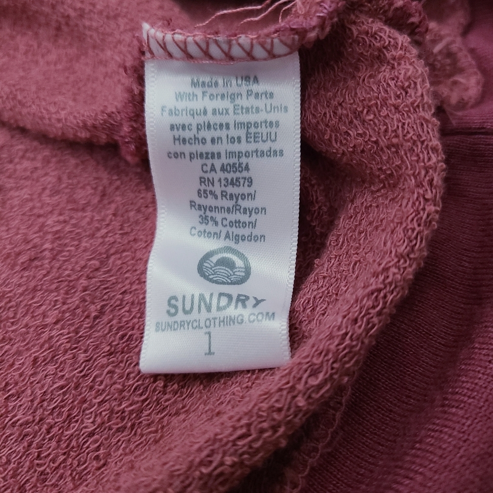 Sundry Loved Raspberry Sweatshirt - Picture 4 of 7